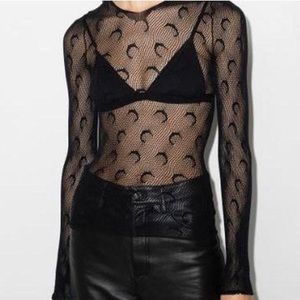 Marine Serre fishnet top